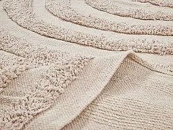 Kolo koberce - Margo Natural Cotton Shaggy (béžová)