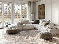 Kruhový koberec - Mateur (béžový)