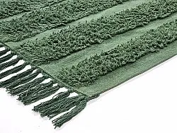 Koberce s dlhým vlasom - Mavis Natural Cotton Shaggy (zelená)