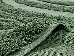 Koberce s dlhým vlasom - Mavis Natural Cotton Shaggy (zelená)