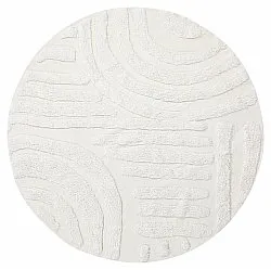 Rund matta - Mavis Natural Cotton Shaggy (offwhite)