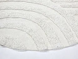 Rund matta - Mavis Natural Cotton Shaggy (offwhite)