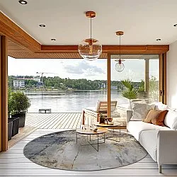 Kruhový koberec - Melazzo (šedý/multicolor)