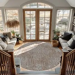 Kruhový koberec - Milazzo (béžový)