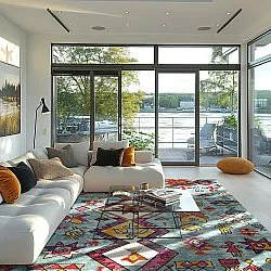 Koberec Wilton - Misare (modrý/multicolor)