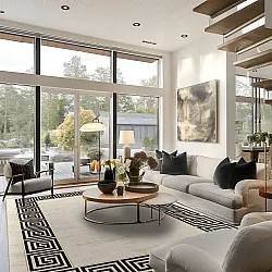 Koberec Wilton - Mytos (béžová/čierna)