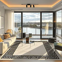 Koberec Wilton - Mytos (béžová/čierna)