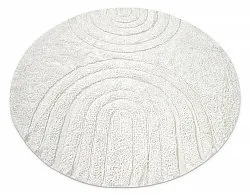 Kolo koberce - Navarra Natural Cotton Shaggy (biely)
