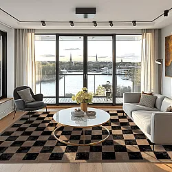 Koberec Wilton - Nevada (čierna/hnedá)