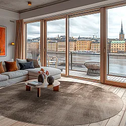 Koberec okrúhly - Olmedo (šedá/béžová)