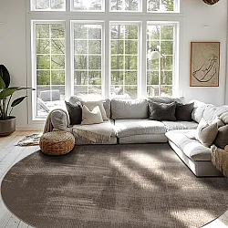 Koberec okrúhly - Olmedo (šedá/béžová)