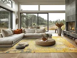 Koberec Wilton - Palau (zlatá/bežová/modrá)