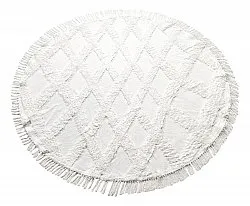 Kruhový koberec - Pamplona Natural Cotton Shaggy (offwhite)