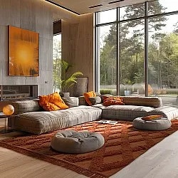 Koberce s dlhým vlasom - Pamplona Natural Cotton Shaggy (terracota)