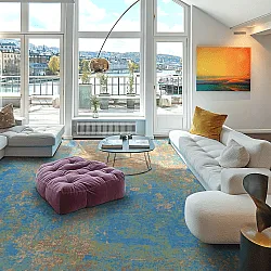 Koberec Wilton - Pavoa (modrý)