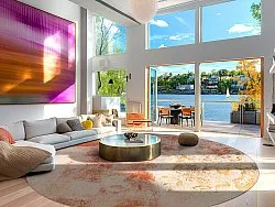 Kruhový koberec - Periana (ružová/multikolórová)