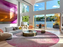 Kruhový koberec - Perugia (ružový)