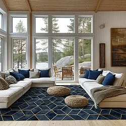 Koberec Wilton - Remy (tmavomodrý)