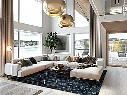 Koberec Wilton - Remy (tmavomodrý)