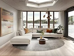 Kruhový koberec - Riano (šedá)