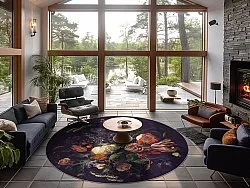 Kruhový koberec - Rich Flowers (multicolor)