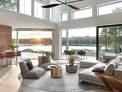 Kruhový koberec - Rosia (šedá)