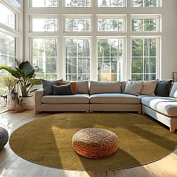 Kruhový koberec - Saranda (zlatý)