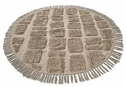 Kolo koberce - Salem Natural Cotton Shaggy (taupe)