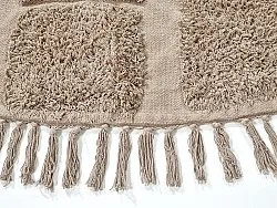 Kolo koberce - Salem Natural Cotton Shaggy (taupe)