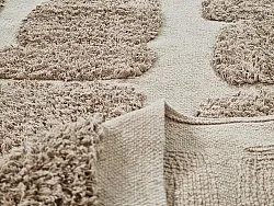 Kolo koberce - Salem Natural Cotton Shaggy (taupe)