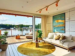 Koberec okrúhly - Salitto (zlatý)