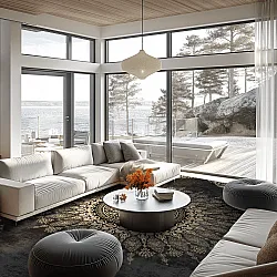 Koberec Wilton - Sandrigo (čierny/zlatý)