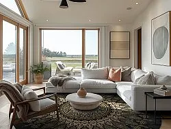 Kruhový koberec - Sandrigo (čierny/zlatý)