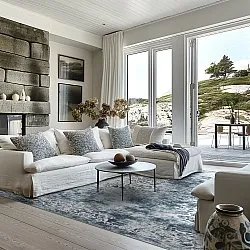 Wilton koberec - Santi (modrošedá/biela)