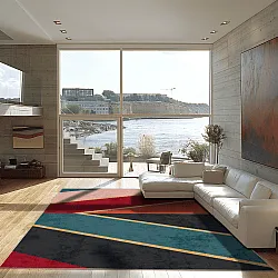 Koberec Wilton - Sanya (červená/multicolor)