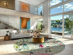 Kruhový koberec - Satriano (šedý/multicolor)