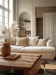 Koberec s dlhým vlasom - Siberia Natural Cotton Shaggy (béžový/hnedý)