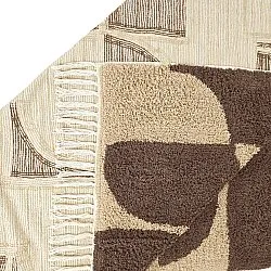 Koberec s dlhým vlasom - Siberia Natural Cotton Shaggy (béžový/hnedý)