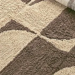 Koberec s dlhým vlasom - Siberia Natural Cotton Shaggy (béžový/hnedý)