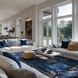 Koberec Wilton - Taknis (modrá)