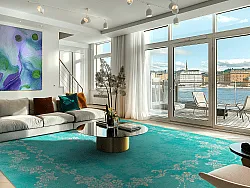 Koberec Wilton - Taknis (tyrkysová)