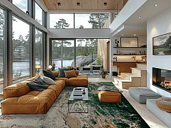 Koberec Wilton - Tamalous (béžový/zelený)