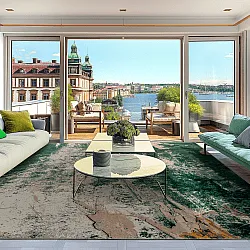 Koberec Wilton - Tamalous (béžový/zelený)