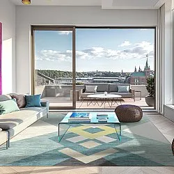 Koberec Wilton - Temara (modrý/multicolor)