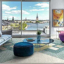 Koberec Wilton - Temara (modrý/multicolor)