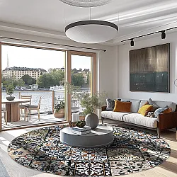 Kruhový koberec - Tierra (viacfarebný)