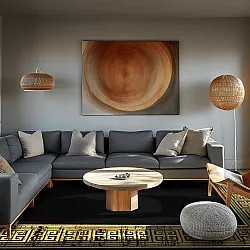 Koberec Wilton - Tilos (čierny/zlatý)