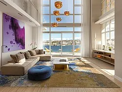 Koberec Wilton - Travale (šedá/modrá/multikolórová)