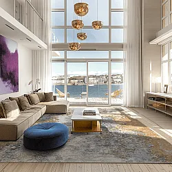 Wilton koberec - Travale (šedá/multikolórová)