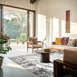 Koberec Wilton - Tulum (čierna/biela)